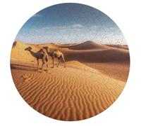 195 PCS Jigsaw Puzzle for Adults Personalized Picture Puzzle Sand Dunes in The Sahara Desert Customized Wooden Puzzle for Family, Birthday, Wedding, Game Nights Gifts Animal Alien Shape Puzzle