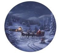 195 PCS Jigsaw Puzzle for Adults Personalized Picture Puzzle Snow Night Santa and Deer Customized Wooden Puzzle for Family, Birthday, Wedding, Game Nights Gifts Animal Alien Shape Puzzle