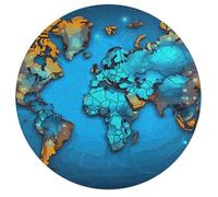 195 PCS Jigsaw Puzzle for Adults Personalized Picture Puzzle World Map Customized Wooden Puzzle for Family, Birthday, Wedding, Game Nights Gifts Animal Alien Shape Puzzle