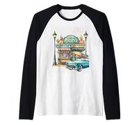 1950s A Day at the Beach Raglan Baseball Tee