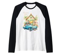 1950s A Day at the Beach Raglan Baseball Tee
