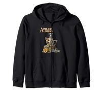 1950s A Day at the Beach Zip Hoodie