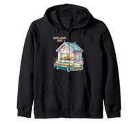1950s A Day at the Beach Zip Hoodie