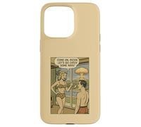 1950s Bikini Woman Catch Some Rays Atomic Bomb Comic Joke Case for iPhone 15 Pro Max