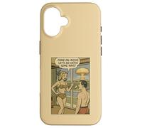 1950s Bikini Woman Catch Some Rays Atomic Bomb Comic Joke Case for iPhone 16