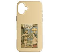 1950s Bikini Woman Catch Some Rays Atomic Bomb Comic Joke Case for iPhone 16 Plus