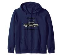 1950s Classic American Car Rockabilly Greaser Zip Hoodie