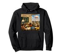 1950s Classroom Atomic Bomb Science Future Ironic Scene Pullover Hoodie