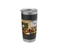 1950s Classroom Atomic Bomb Science Future Ironic Scene Stainless Steel Insulated Tumbler
