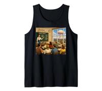 1950s Classroom Atomic Bomb Science Future Ironic Scene Tank Top