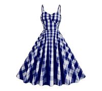 1950s Dresses for Women UK Ladiess Vintage Rockabilly Audrey Hepburn Style Polka Dots A Line Swing Midi Dress Fancy Cocktail Party Evening Prom Gown Casual Maxi Dress Homecoming Dress Plus Size UK