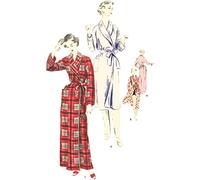 1950s Pattern, Vogue Housecoat, Wrap Front Robe - Bust: 34” - 36” (86.4cm - 91.5cm)
