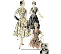 1950's Sewing Pattern: Circle Dress Bow - Bust: 39” (99cm)