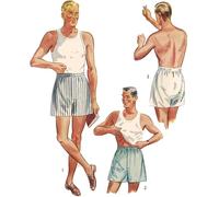 1950s Sewing Pattern Men's Boxer Shorts (Waist: 36” (91.5 cm))