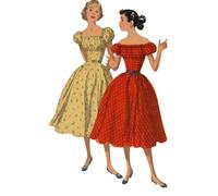 1950s Sewing Pattern - One-Piece Dress, Cottage-core, Peasant Style (Bust: 34” (86.4cm))