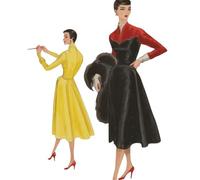 1950s Sewing Pattern, Women's Dress, One Piece - Bust 34” (86cm)