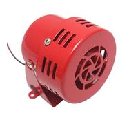 1950s Style 12V Air Raid Siren Horn Alarm Real Motor Driven Police Security Heavy Duty All Metal 3 Inch Diameter 110dB Red