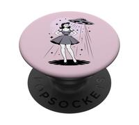 1950s UFO Girl Retro Sci Fi Vintage Aesthetic PopSockets Adhesive PopGrip