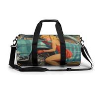 1950s Vintage Pin-up Fixing Flat Tire Gym Bag Travel Duffel for Men Women