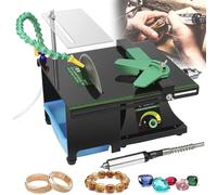 1950w Rock Lapidary Polisher Benchtop Polisher Jade Polishing Machine for DIY Wood Jewelry Benchtop Polisher,with Flexible Shaft/Universal Water Pipe