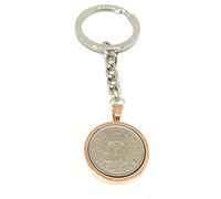 1951 75th Birthday gift British Sixpence Keyring- Mum, Dad, Brother, Sister- 75th Birthday Coin, Sixpence Coin, 75th Anniversary Rose Gold