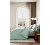 1951 'Luxury 400 Thread Count' Cotton Sateen Duvet Cover Set in Green | Size: Double 1951 Green Double