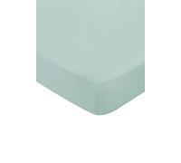 1951 'Luxury 400 Thread Count' Cotton Sateen Fitted Sheet in Green | Size: Double Flat 1951 Green Double Flat