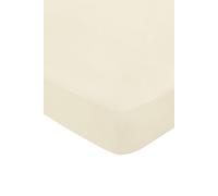 1951 'Luxury 400 Thread Count' Cotton Sateen Fitted Sheet in Off-White | Size: Double Fitted 1951 Off-White Double Fitted
