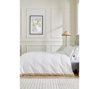 1951 'Oleanna' Cotton Sateen Duvet Cover Set in White | Size: Double 1951 White Double
