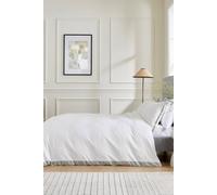 1951 'Oleanna' Cotton Sateen Duvet Cover Set in White | Size: King 1951 White King
