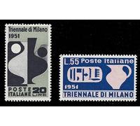 1951 Repubblica IX triennale di Milano SAS.666/667 MNH/**