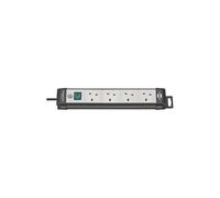 1951543102 Brennenstuhl Extension Socket 4-Way Black/Grey 5M