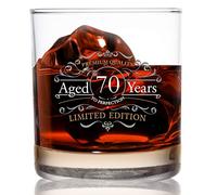 1952 Vintage Edition Birthday Whiskey Scotch Glass (70th Anniversary) 11 oz- Vintage Happy Birthday Old Fashioned Whiskey Glasses for 70 Year Old- Classic Lowball Rocks Glass- Birthday, Reunion Gift