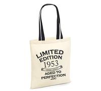 1953 Birthday Gift Present Tote Shopping Bag For Life Cotton Limited Edition Aged To Perfection