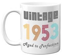 Stuff4 72nd Birthday Gifts for Men Women - 1953 Vintage Coffee Mug, 11oz Ceramic Dishwasher Safe Mugs, Best Friend for Birthday or Christmas, Funny 72nd Gifts Him Her