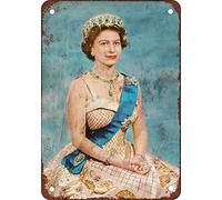 1954 Queen Elizabeth II Vintage Look Reproduction Metal Tin Sign 8x12 Inches