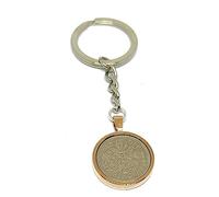 1954 Solid Keyring Sixpence 72nd Birthday 72nd birthday gifts Rose GLD