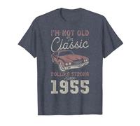1955 I'm not Old I'm Classic 71st Birthday Muscle Car T-Shirt, Men, Heather Blue, 5X-Large
