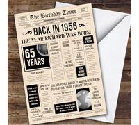 1956 Newspaper Any Age Any Year You were Born Facts Personalised Birthday Card | Any Age Any Year Personalised Birthday Card | Milestone Birthday Card | Facts from The Year You were Born