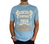 1956 Vintage - Premium Quality - 70th Birthday Gift | Present Mens T-Shirt Sky Blue XL