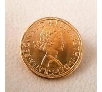 1957-1968 British Gold Sovereign Coin, Queen Elizabeth II，1958 | St George & Dragon, Milled Edge, Obverse Portrait, Collectible Coin, 22ct Gold