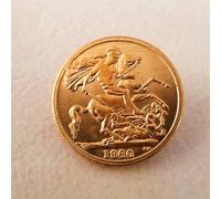 1957-1968 British Gold Sovereign Coin, Queen Elizabeth II，1960 | St George & Dragon, Milled Edge, Obverse Portrait, Collectible Coin, 22ct Gold