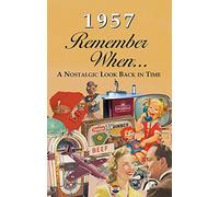 1957 Remember When Celebration KARDLET: Birthdays, Anniversaries, Reunions, Homecomings, Client & Corporate Gifts