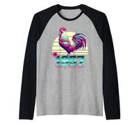1957 Year of the Rooster 80s Retro Vaporwave Chinese Zodiac Raglan Baseball Tee