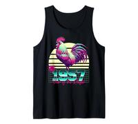 1957 Year of the Rooster 80s Retro Vaporwave Chinese Zodiac Tank Top