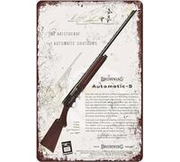1958 Browning Automatic 5 Shotgun Posters Retro Tin Sign Metal Signs For Home Bathroom Kitchen Garden Man Cave Decor Garage Yard Sign Coffee Wall Decor Gift For Women Men 8x12 Inch Plaque Tin Sign
