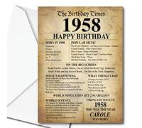 1958 Facts Birthday Personalised ANY NAME Happy Birthday Greeting Card Memories Back in the Year Of Birth -140