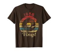 1958 Vinyl Retro Record Vintage Music T-Shirt, Men, Brown, Large