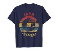 1958 Vinyl Retro Record Vintage Music T-Shirt, Men, Navy Blue, X-Large