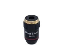 195mm Conjugate Metallurgical Plan -Convex Objective Lens - 2.5X, 5X, 10X, 20X, 40X Magnification for Microscopy(5X)